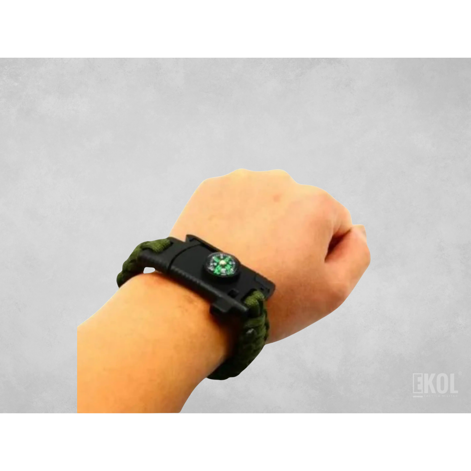 Pulsera Paracord Supervivencia Pedernal Silbato Cortapluma 6