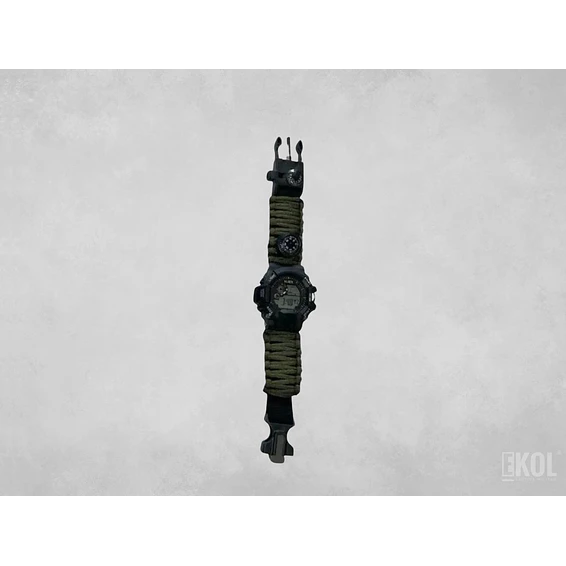 Reloj Paracord Yuse Supervivencia 6 En 1 + Brujula + Pedernal 3