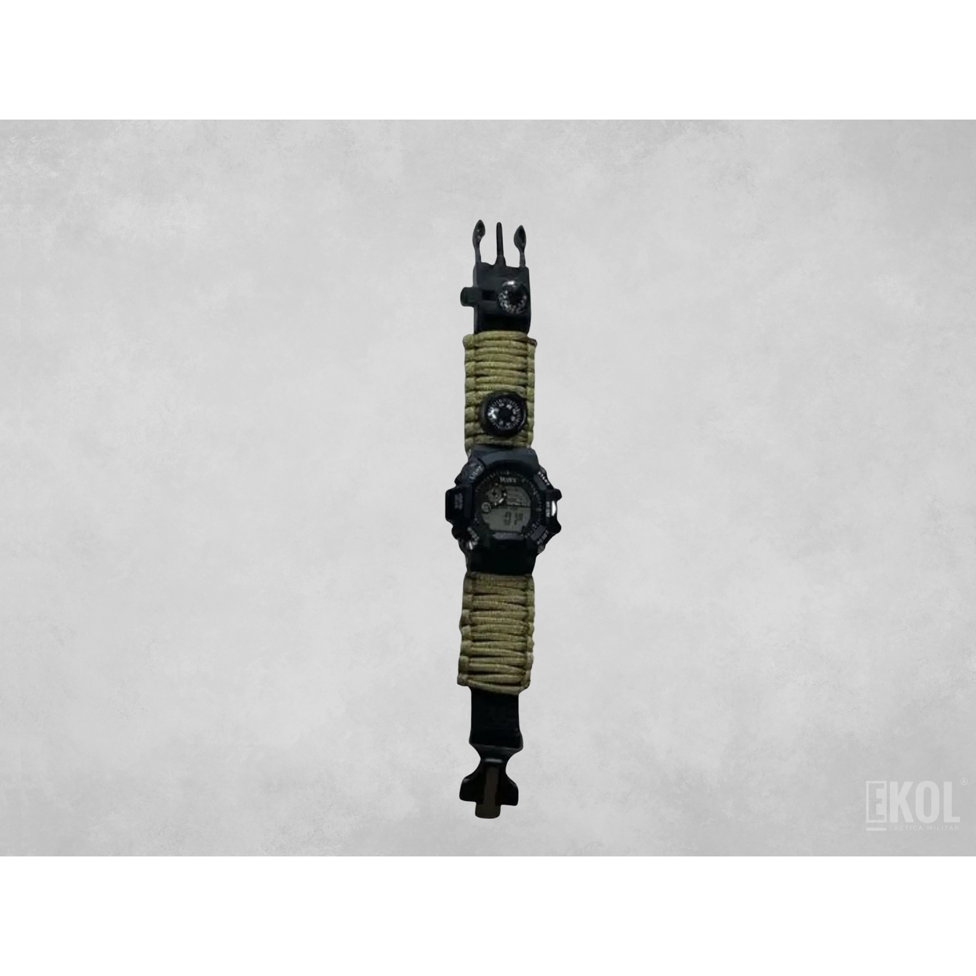 Reloj Paracord Yuse Supervivencia 6 En 1 + Brujula + Pedernal 2