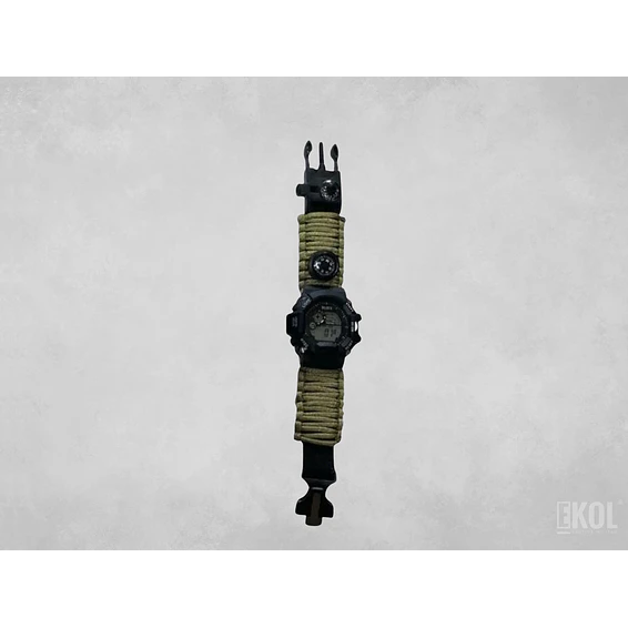 Reloj Paracord Yuse Supervivencia 6 En 1 + Brujula + Pedernal 2