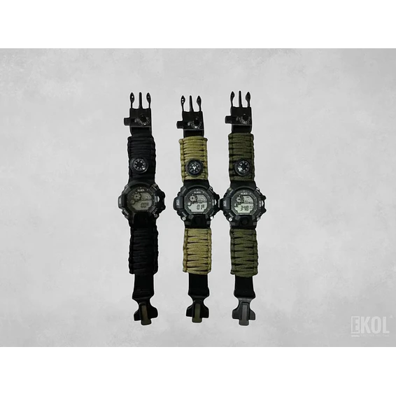 Reloj Paracord Yuse Supervivencia 6 En 1 + Brujula + Pedernal 4