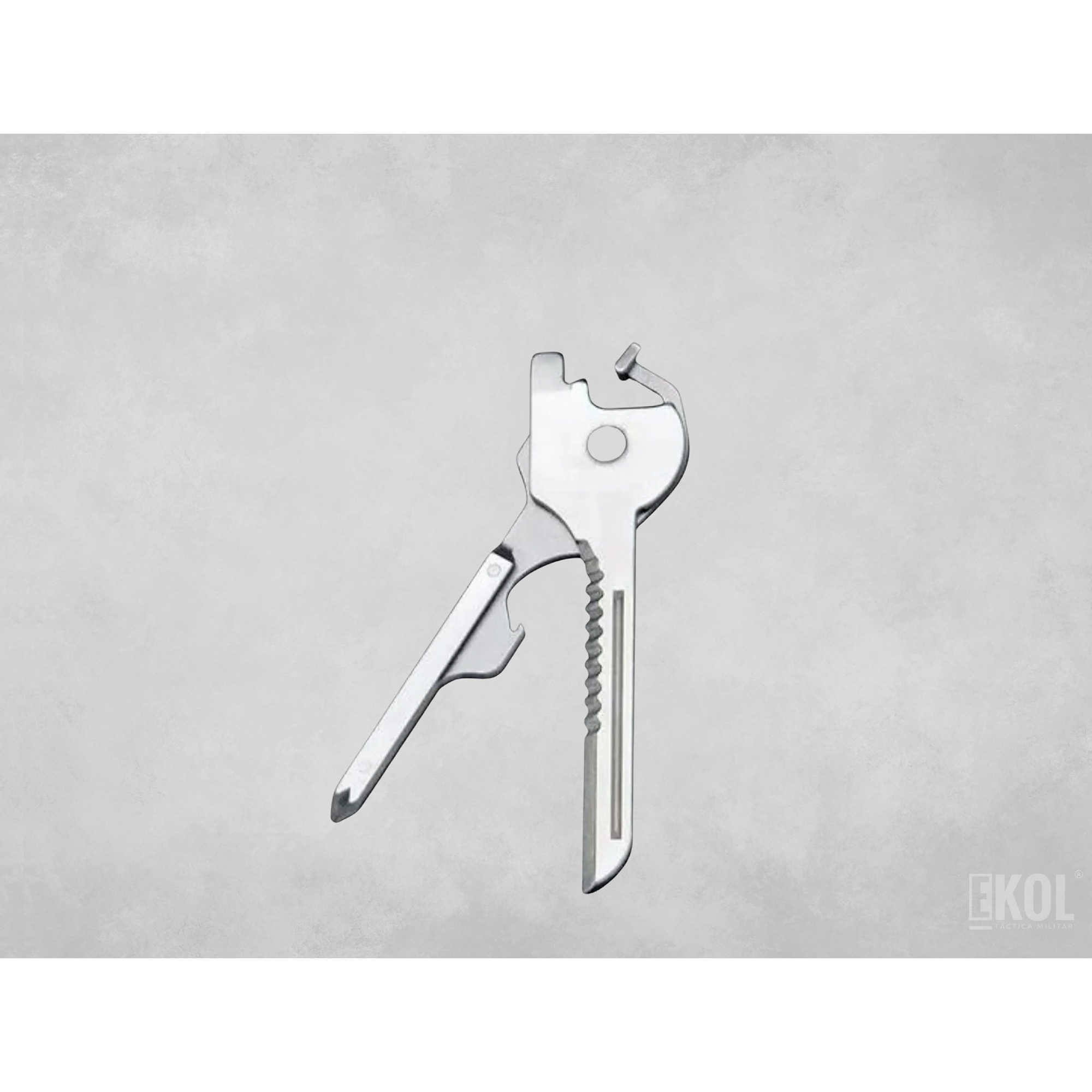 LLAVE MULTIFUNCIONAL TIPO LLAVERO TÁCTICO BOLSILLO 6 EN 1 1