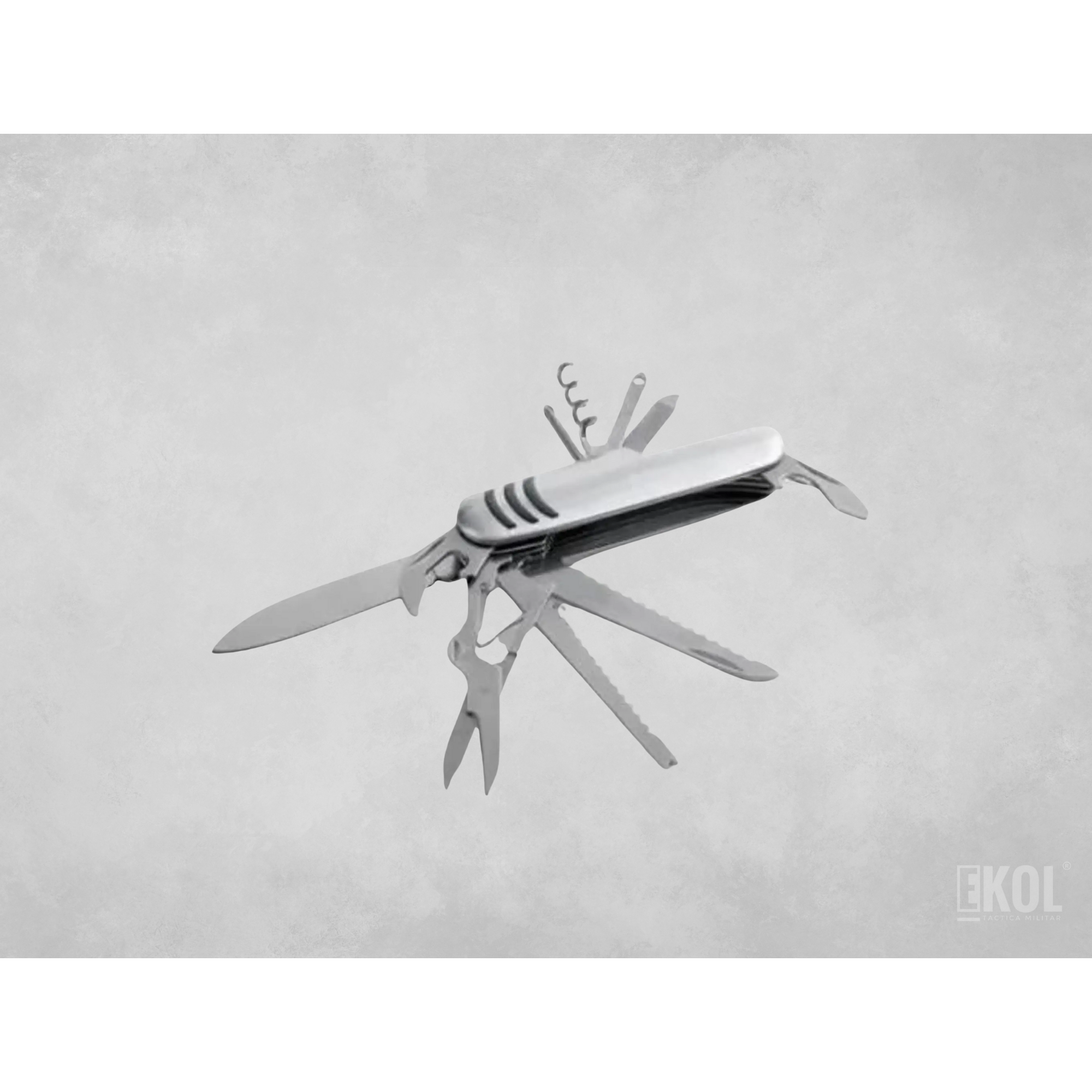 Navaja Multiuso Acero Inoxidable Metal 11 Funciones 1