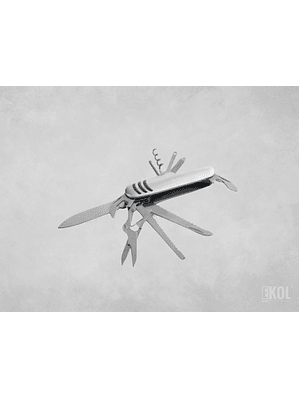 Navaja Multiuso Acero Inoxidable Metal 11 Funciones