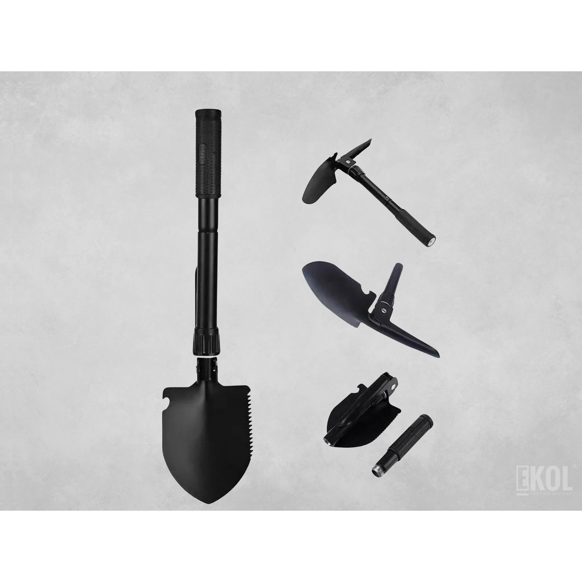 Pala Pico Camping Plegable Negro Camping Trekking Montañismo 1