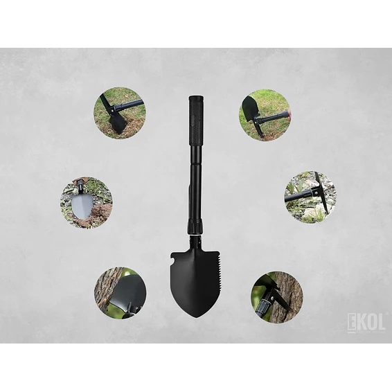 Pala Pico Camping Plegable Negro Camping Trekking Montañismo 4