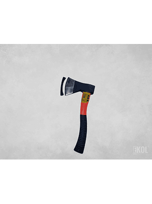 Hacha Mano 800 gr - Mango Fibra Vidrio - Goma - Fluorecente