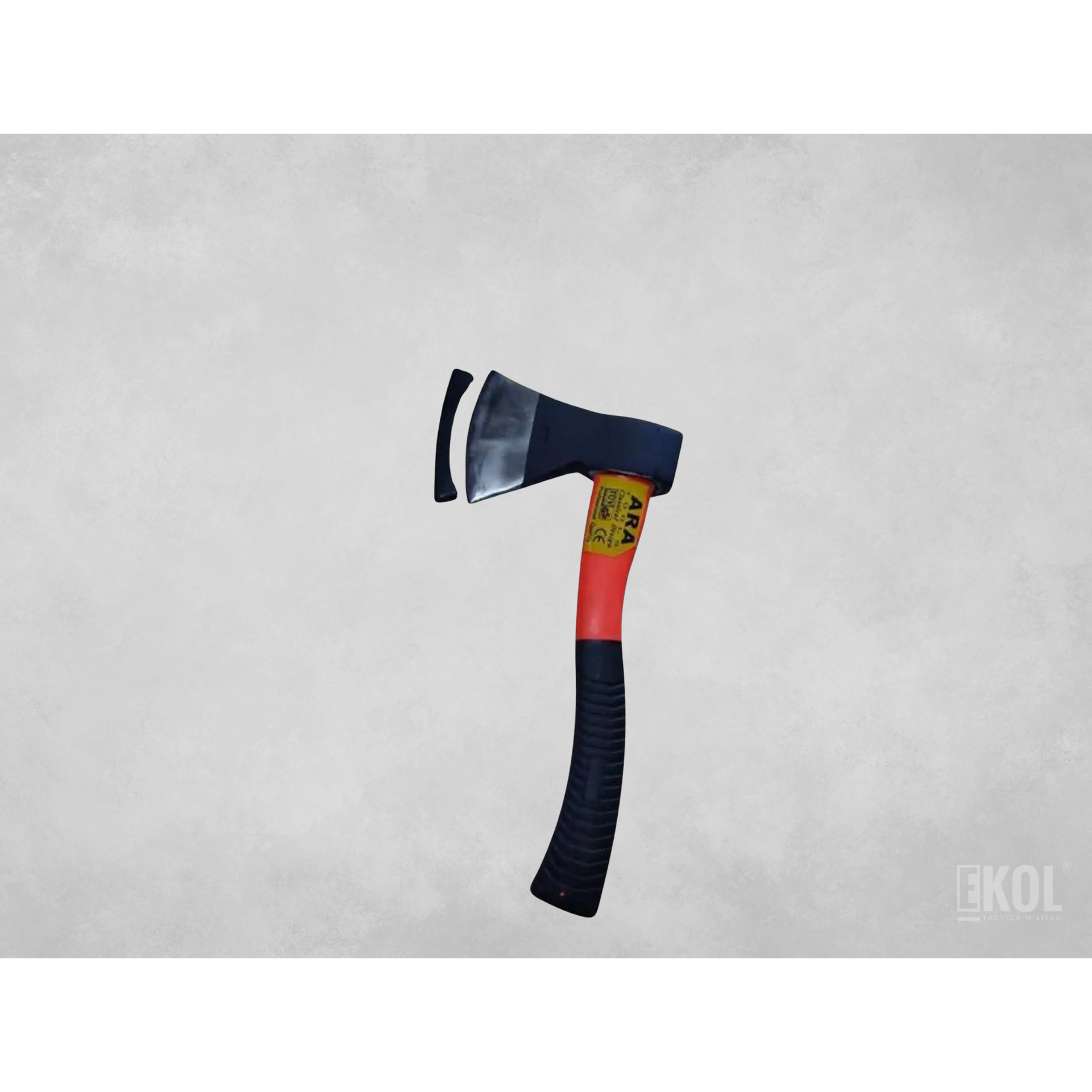 Hacha Mano 800 gr - Mango Fibra Vidrio - Goma - Fluorecente 1