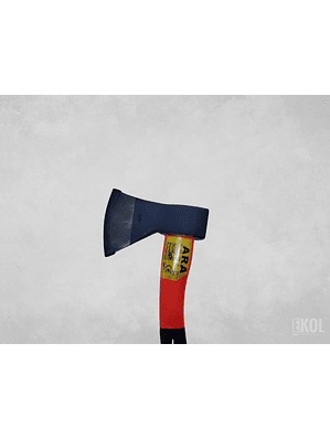 Hacha Mano 800 gr - Mango Fibra Vidrio - Goma - Fluorecente