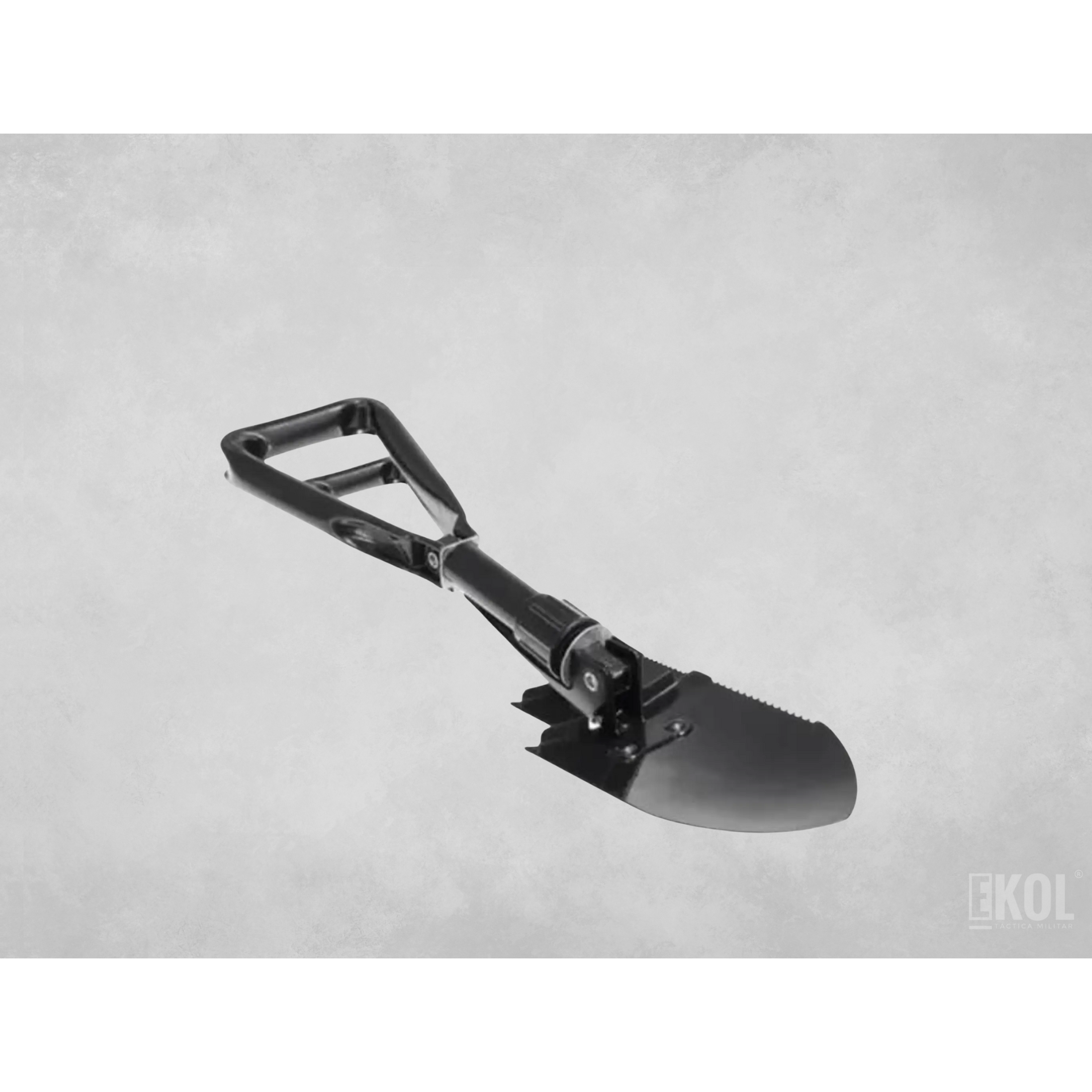 Pala Portátil Plegable Negra Grande Estuche Camping Montañismo  4