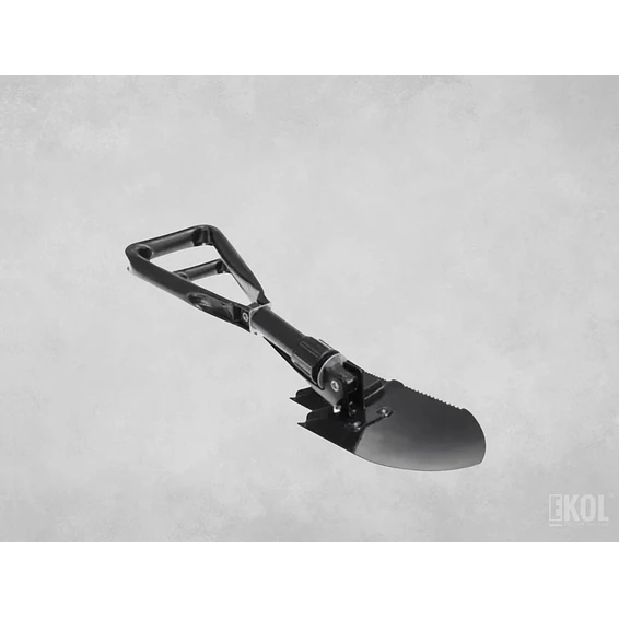 Pala Portátil Plegable Negra Grande Estuche Camping Montañismo  4