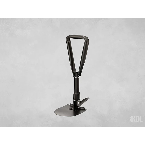 Pala Portátil Plegable Negra Grande Estuche Camping Montañismo  5