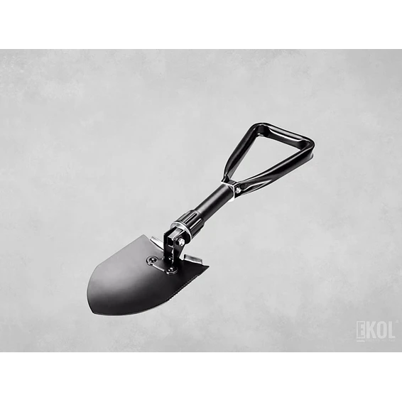 Pala Portátil Plegable Negra Grande Estuche Camping Montañismo  8