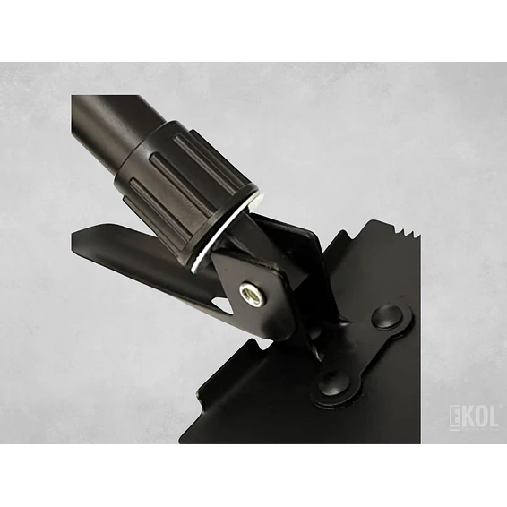 Pala Portátil Plegable Negra Grande Estuche Camping Montañismo  6