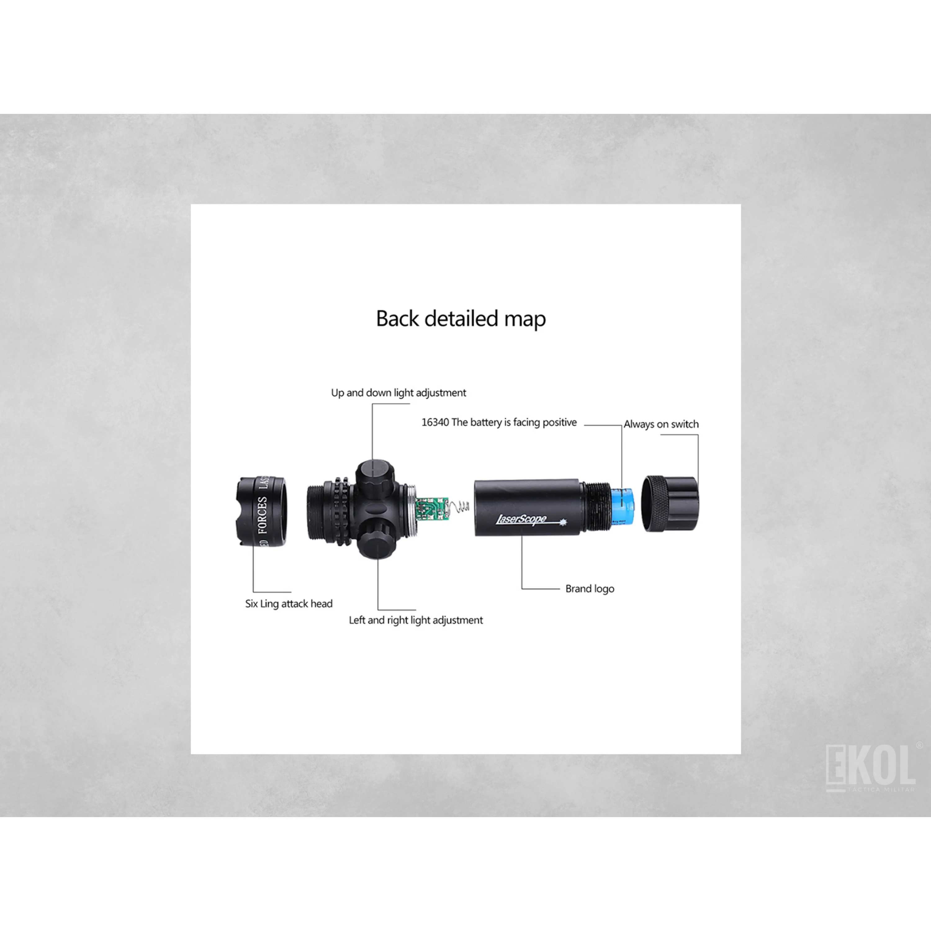 Mira Laser Puntero Tactico Rifle Militar Airsoft  6