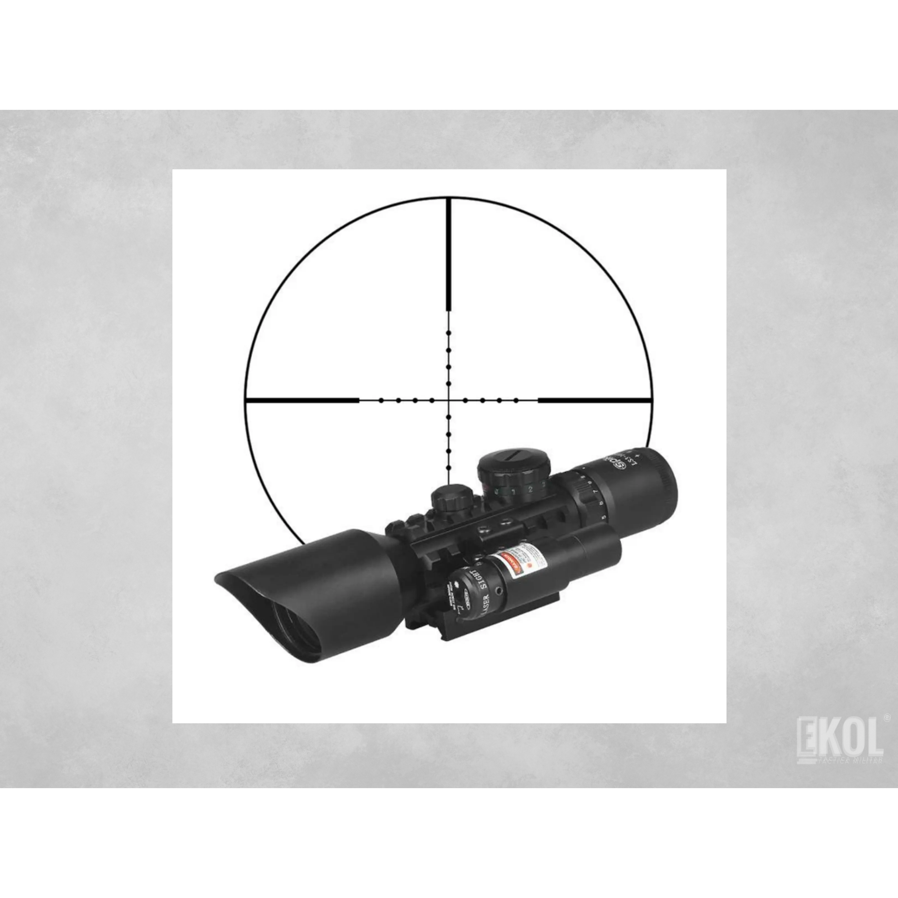 Mira Puntero Tactico Militar 10x42 + Laser Sight / Rifle Scope 5