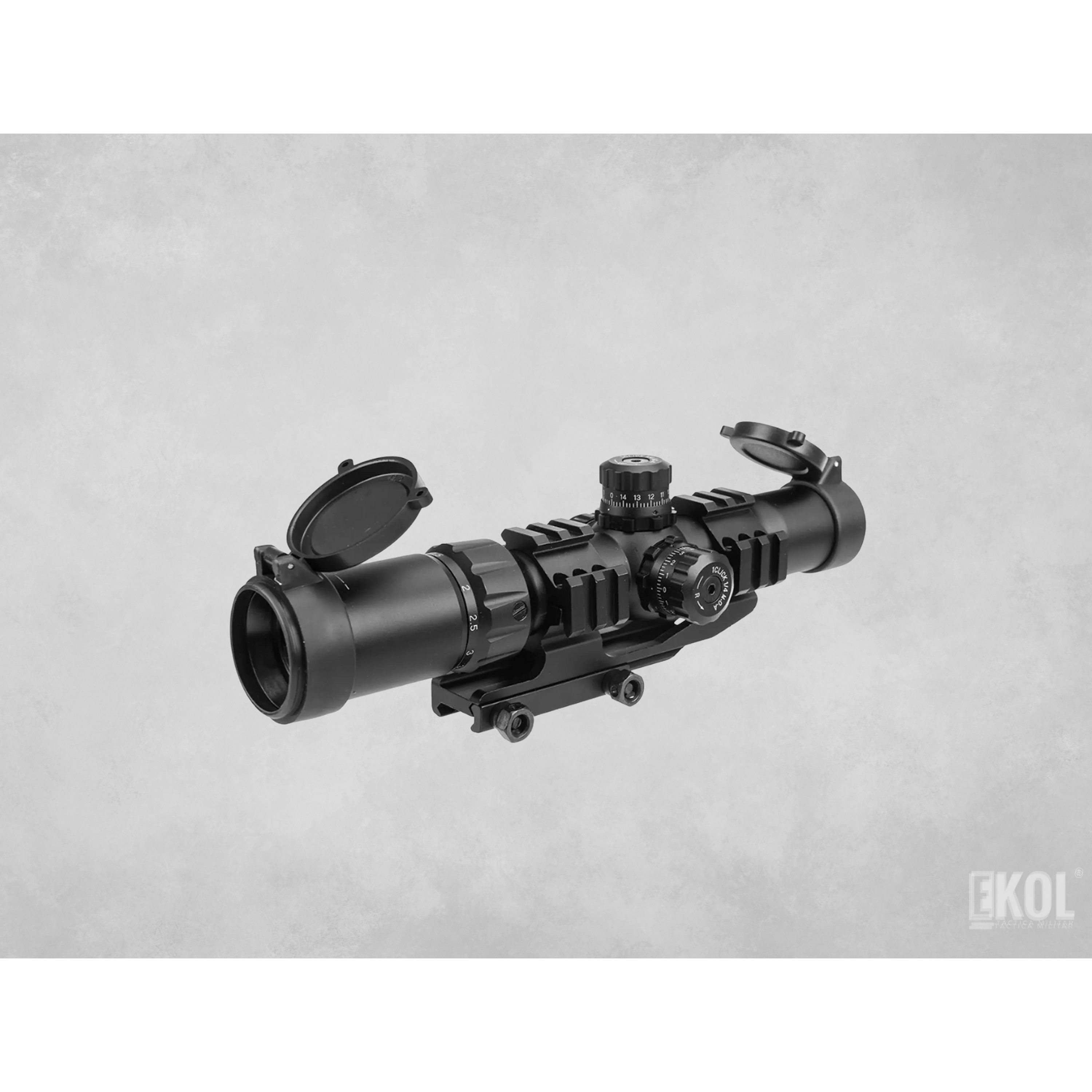 Mira Telescópica Rifle Caza 2-7x32 Anillo Montaje Voladizo 2