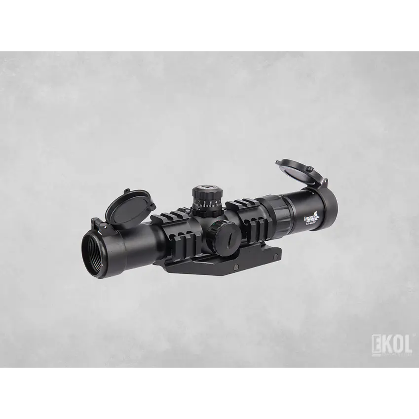 Mira Telescópica Rifle Caza 2-7x32 Anillo Montaje Voladizo 1