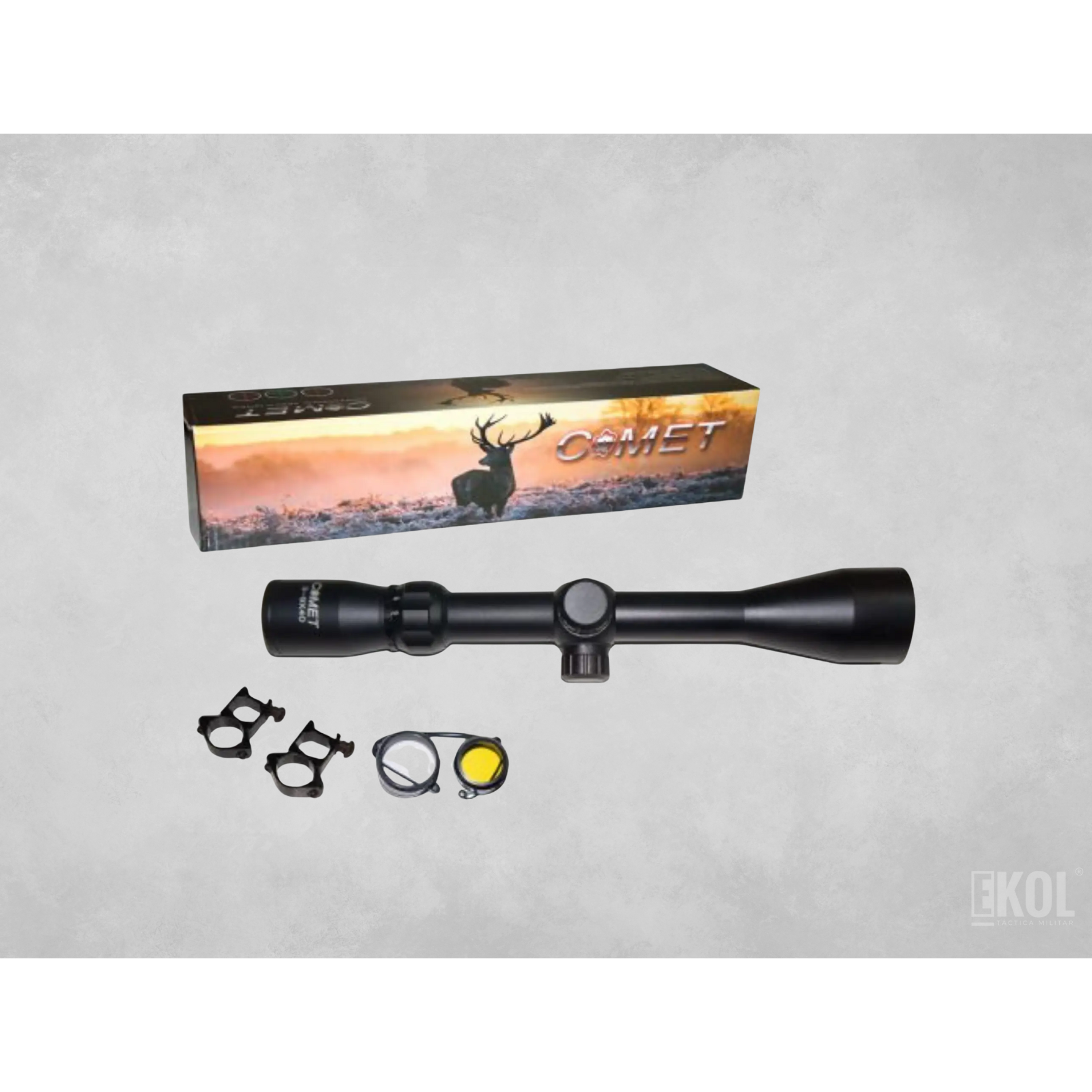 Mira Telescopica Comet 3 9x40 Montaje Tejedora 20 mm Picatinny Rail 2