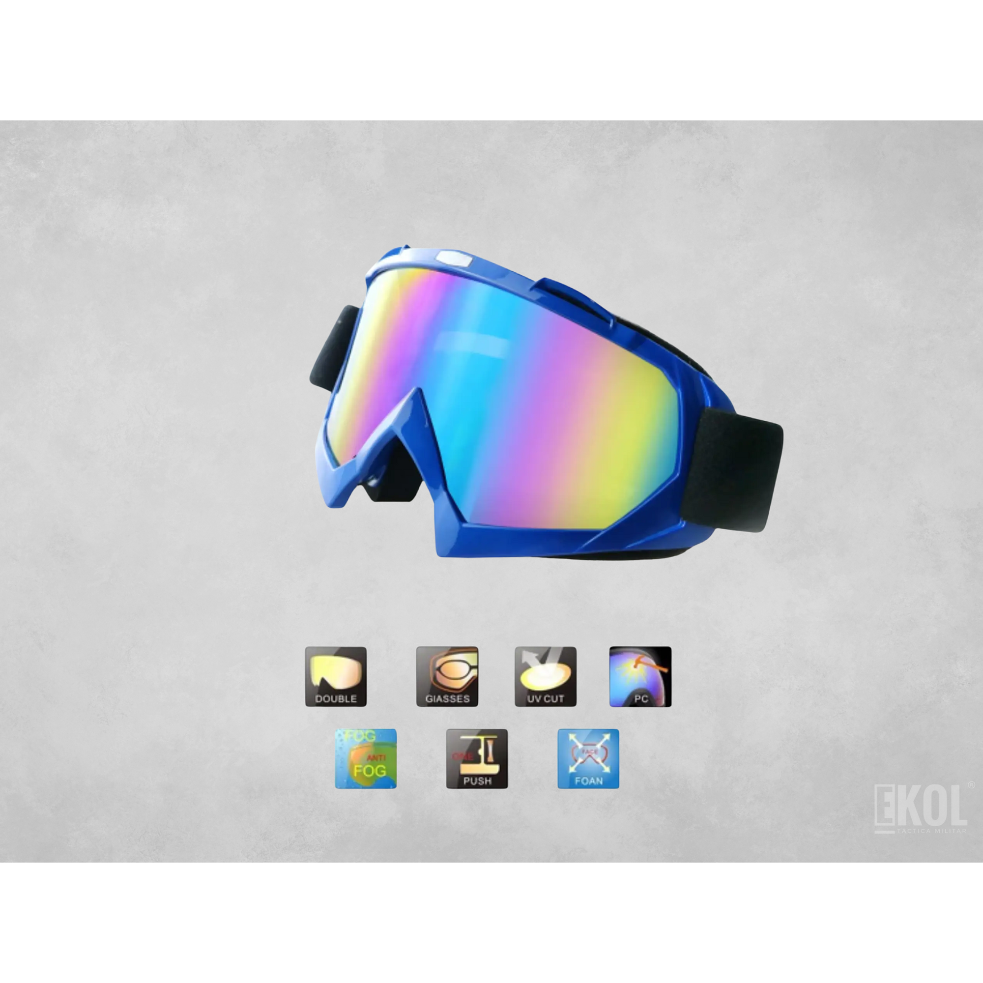 Antiparras Nieve Moto Snowboard 100% UV Tornasol Deportivo 2