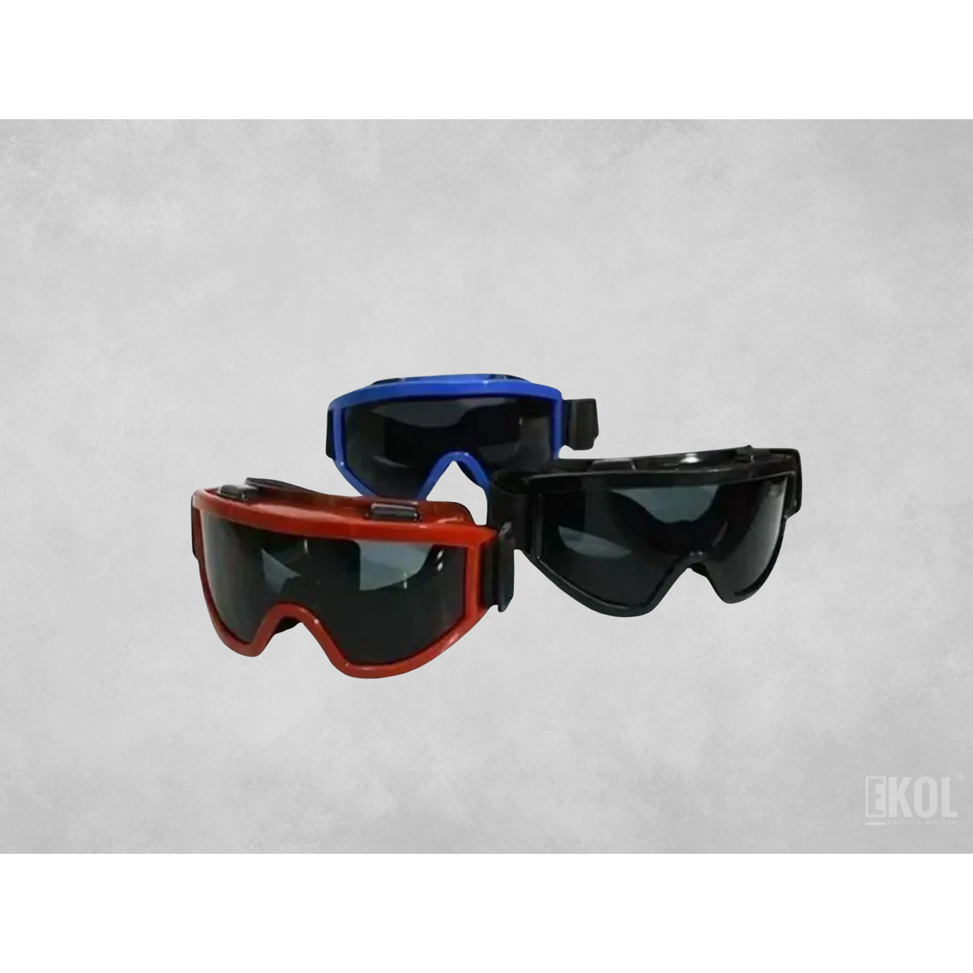 Antiparra Táctica Ski Cristales Negro Montura Colores 100% UV 19