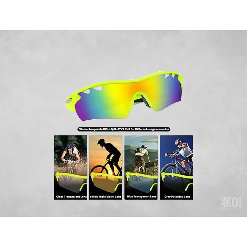 Lentes Polarizados Outdor Ciclismo Moto Bicicleta Fluorecen 5