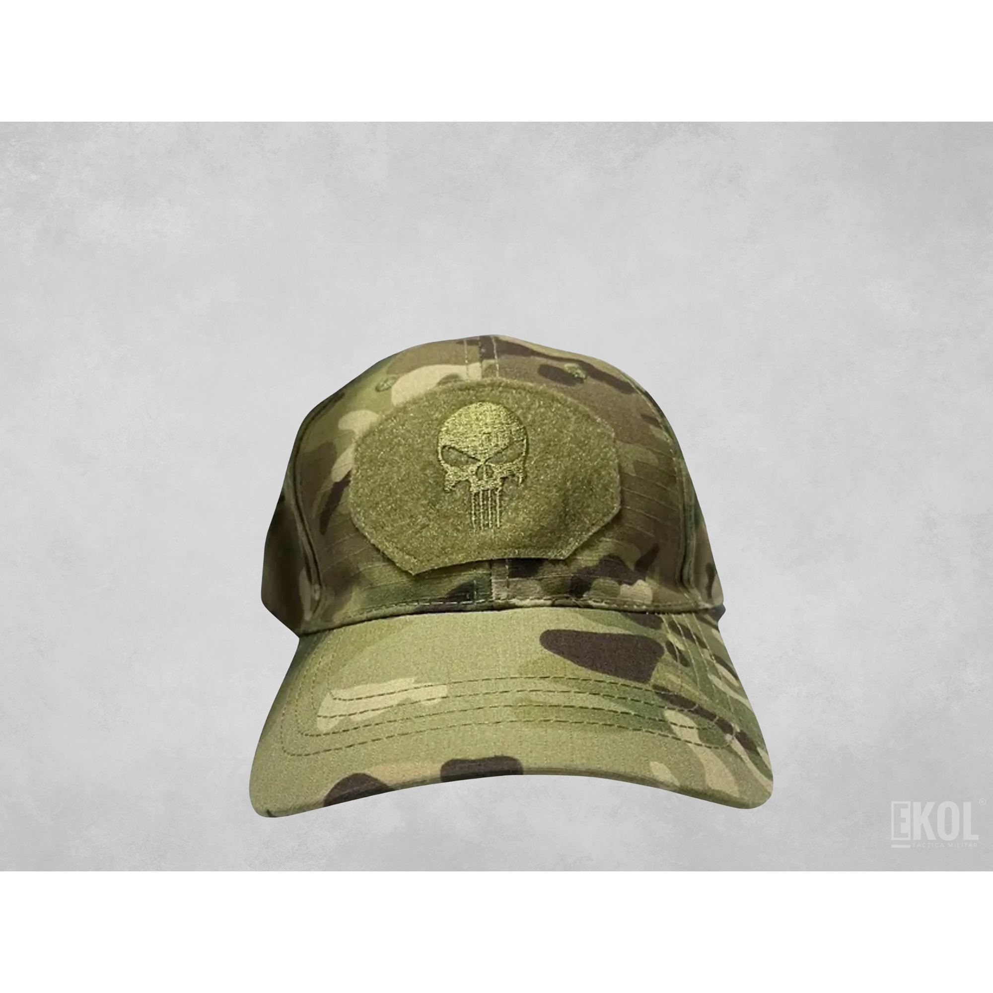 Gorro Jockey Logo Calavera Táctica Multicam 1