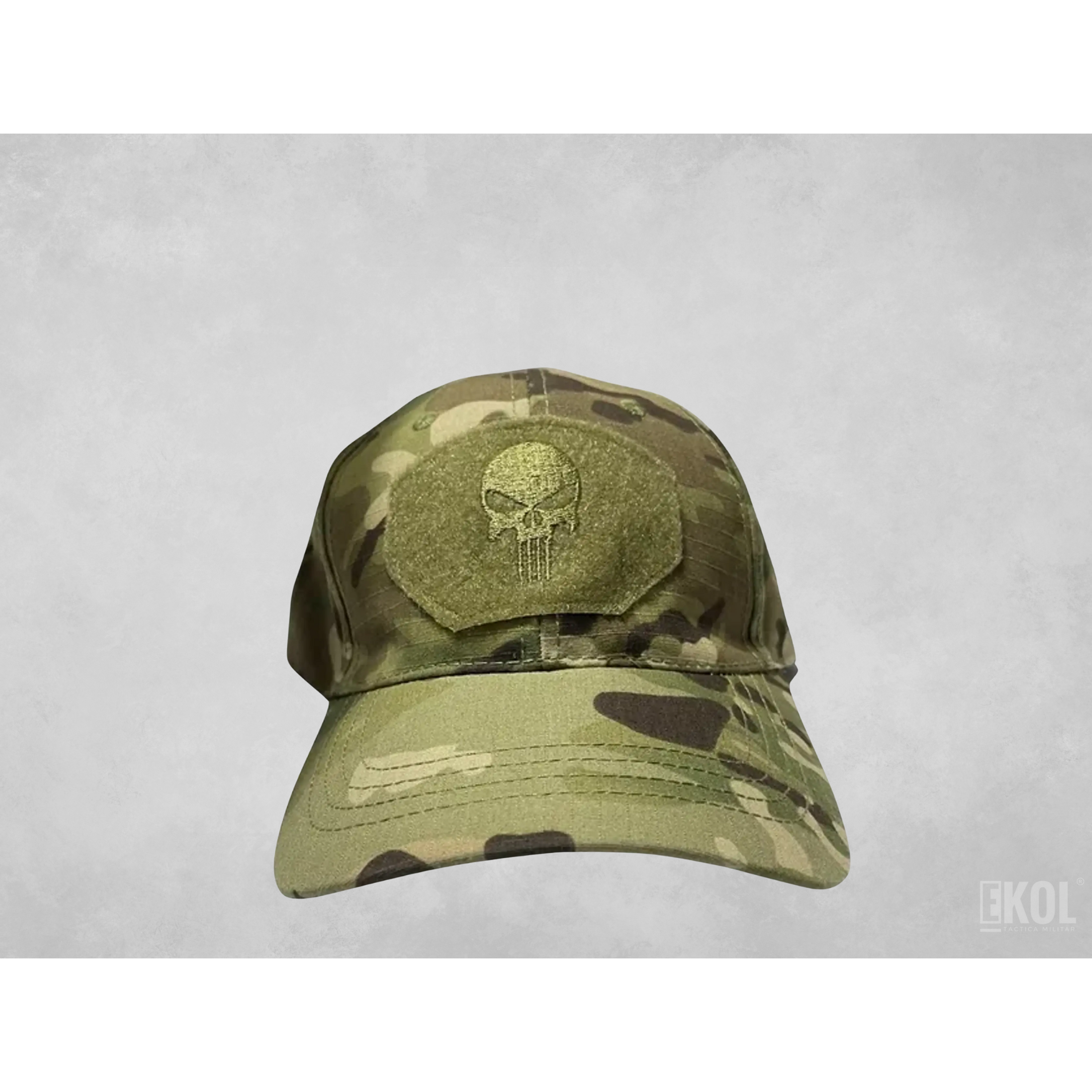 Gorro Jockey Logo Calavera Táctica Multicam 1