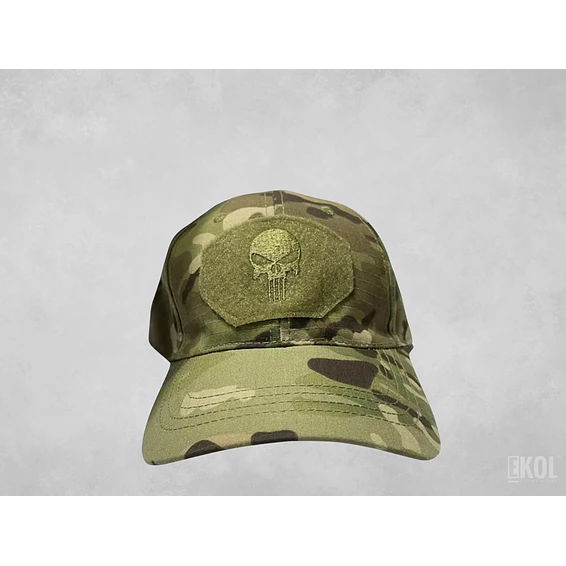 Gorro Jockey Logo Calavera Táctica Multicam 1