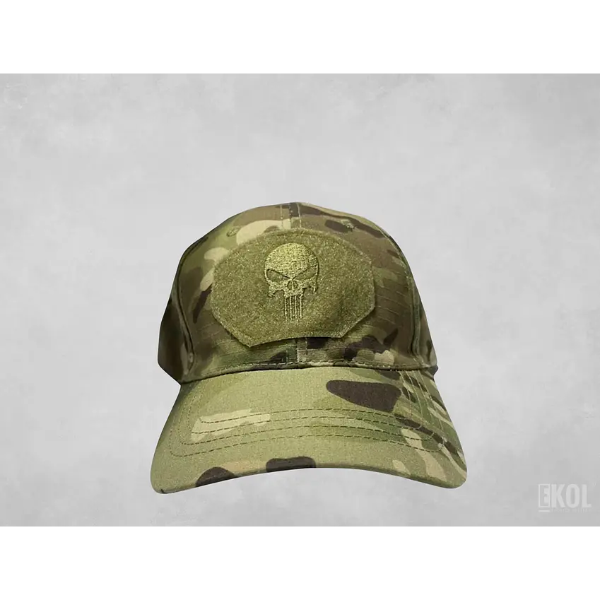 Gorro Jockey Logo Calavera Táctica Multicam 1