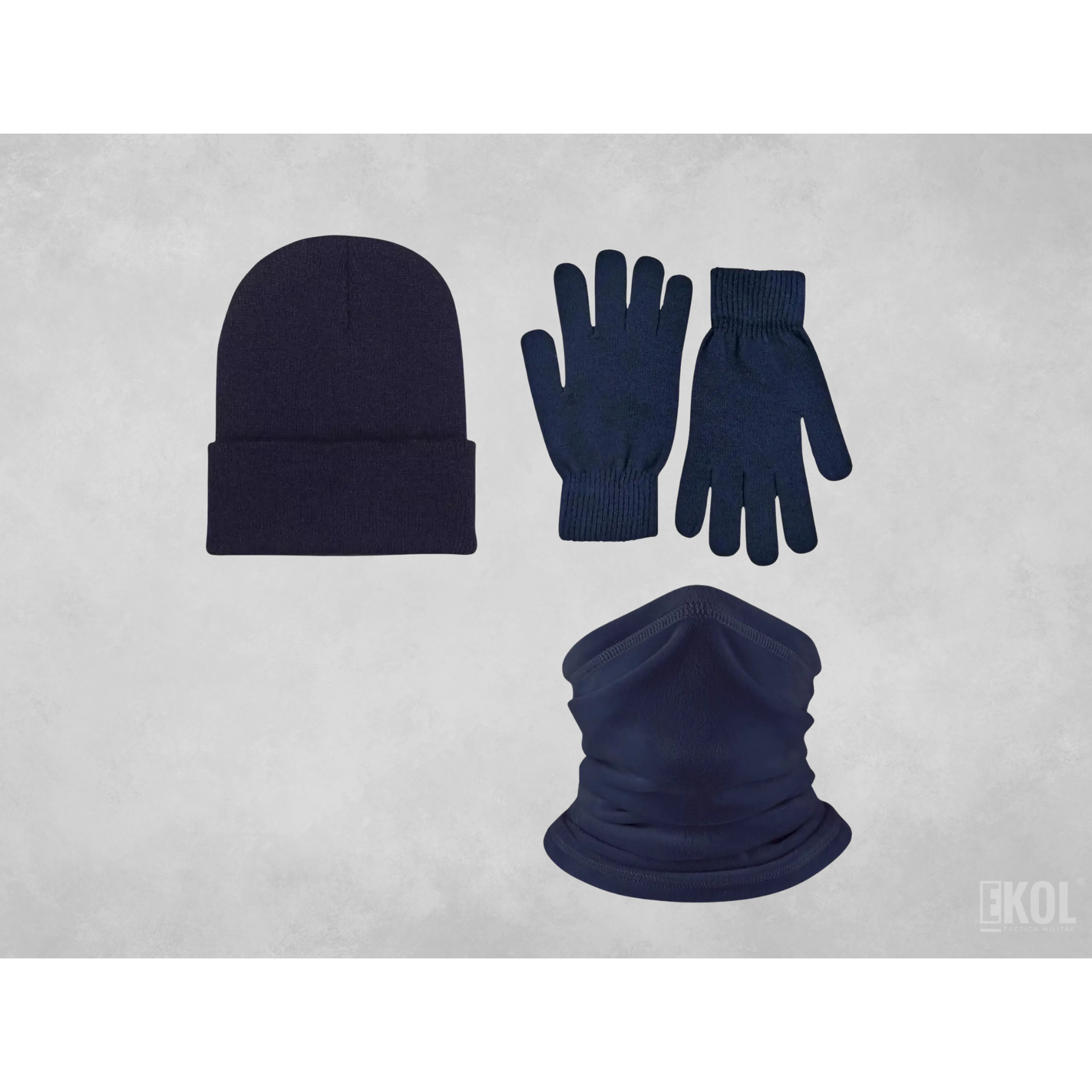 Set Invierno: Gorro Polar Cuello Polar Y Guante De Lana 2