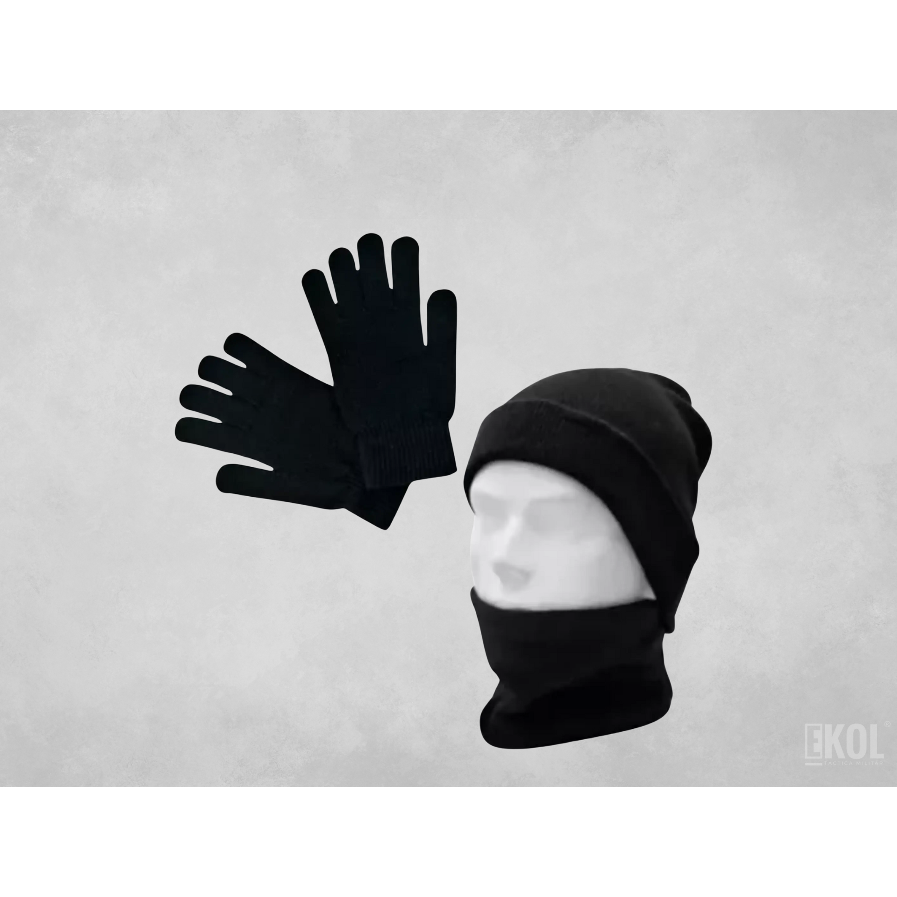 Set Invierno: Gorro Polar Cuello Polar Y Guante De Lana 4