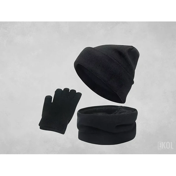 Set Invierno: Gorro Polar Cuello Polar Y Guante De Lana 5