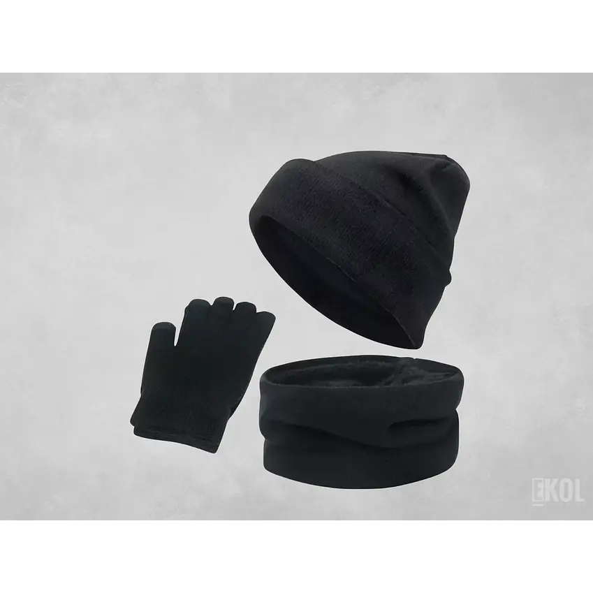 Set Invierno: Gorro Polar Cuello Polar Y Guante De Lana 5