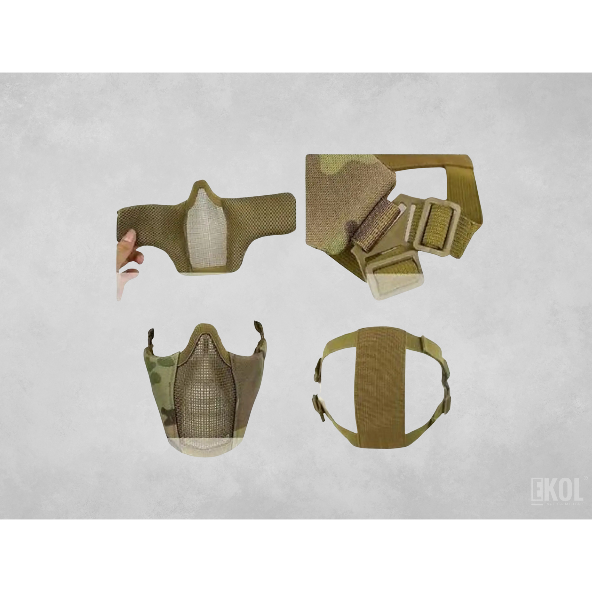 Mascara Airsoft Media Cara Ventilación Tactica  10