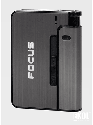 Cigarrera Automática Focus Con Porta Encendedor