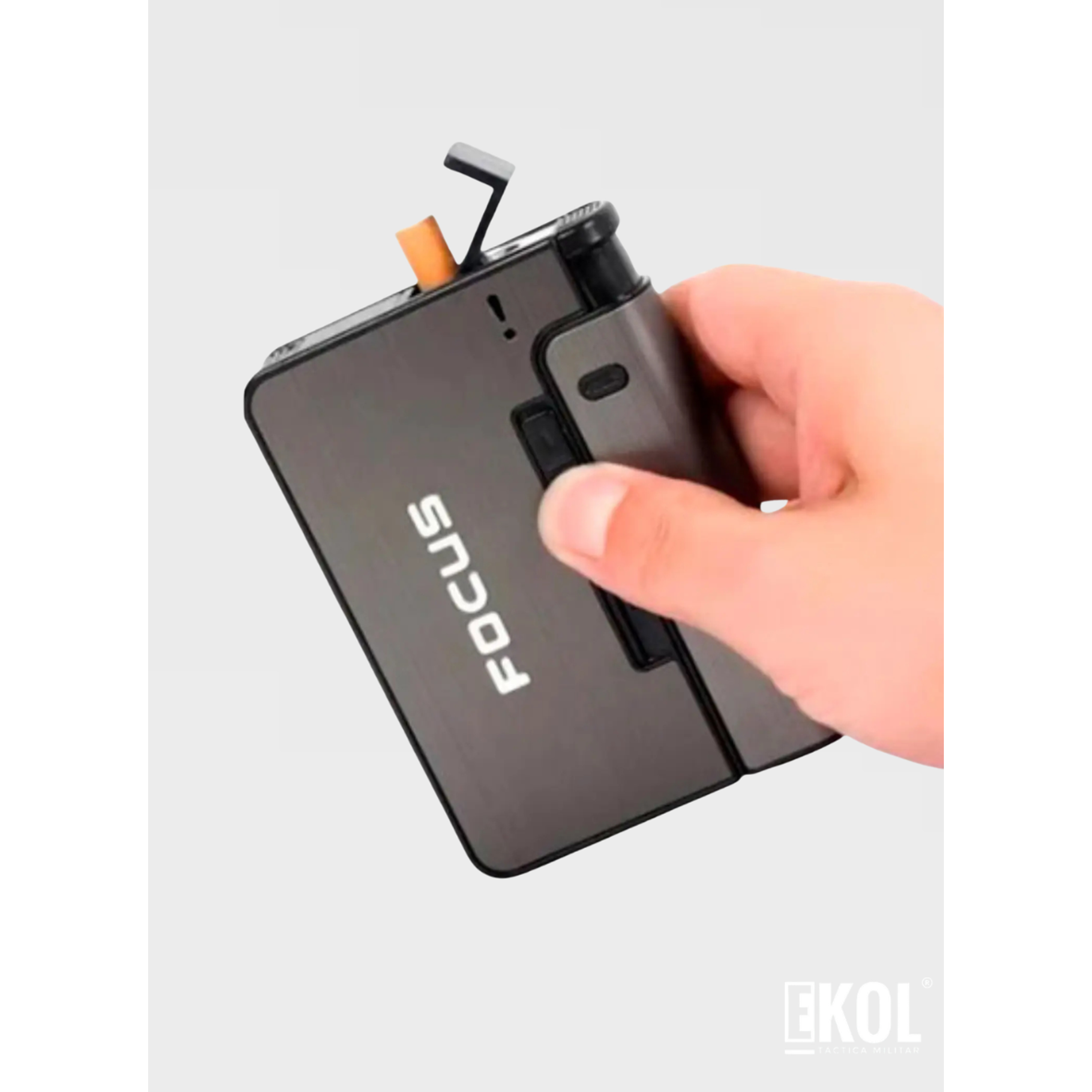Cigarrera Automática Focus Con Porta Encendedor 5