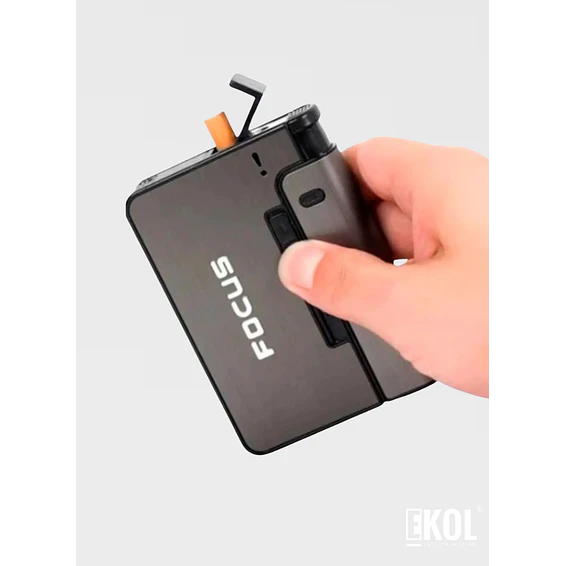 Cigarrera Automática Focus Con Porta Encendedor 5