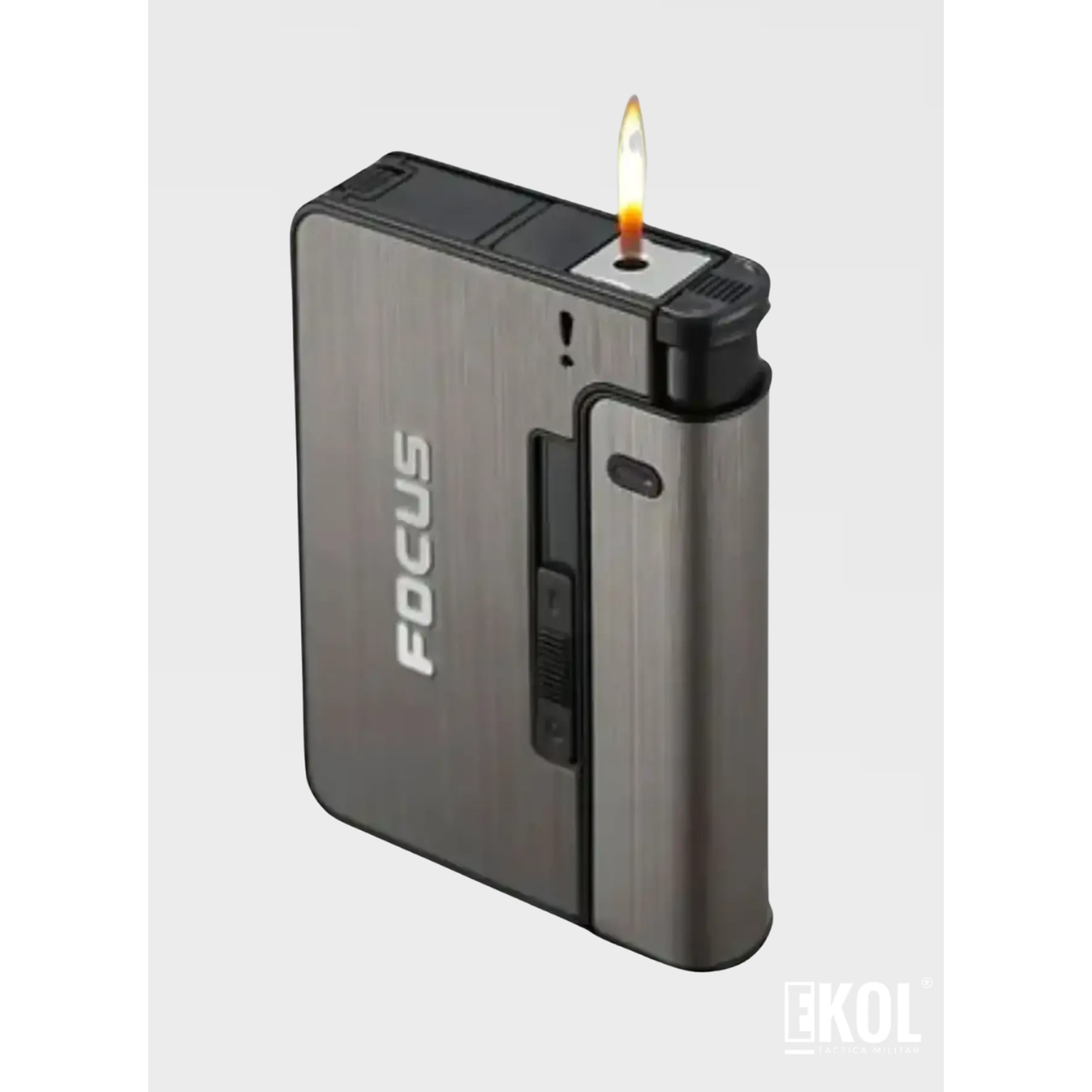 Cigarrera Automática Focus Con Porta Encendedor 7