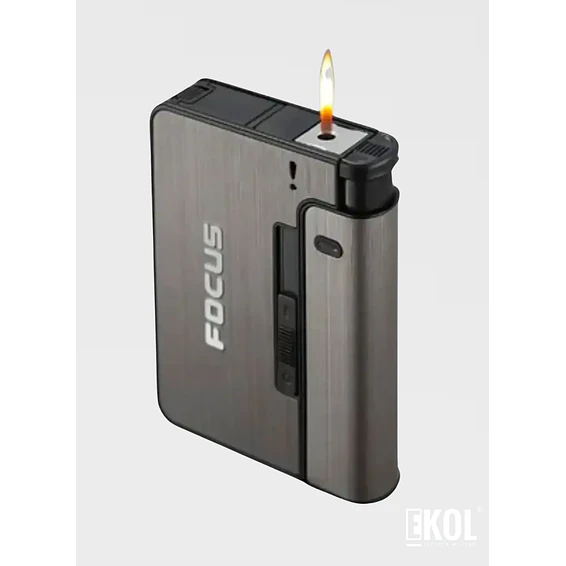 Cigarrera Automática Focus Con Porta Encendedor 7