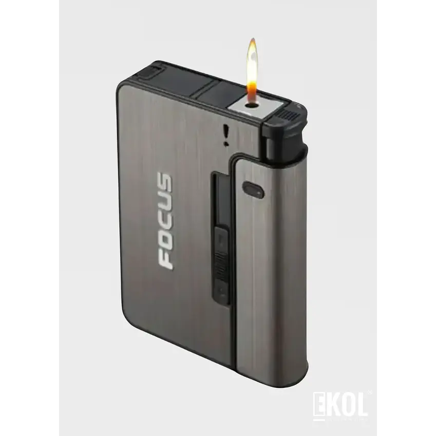 Cigarrera Automática Focus Con Porta Encendedor 7