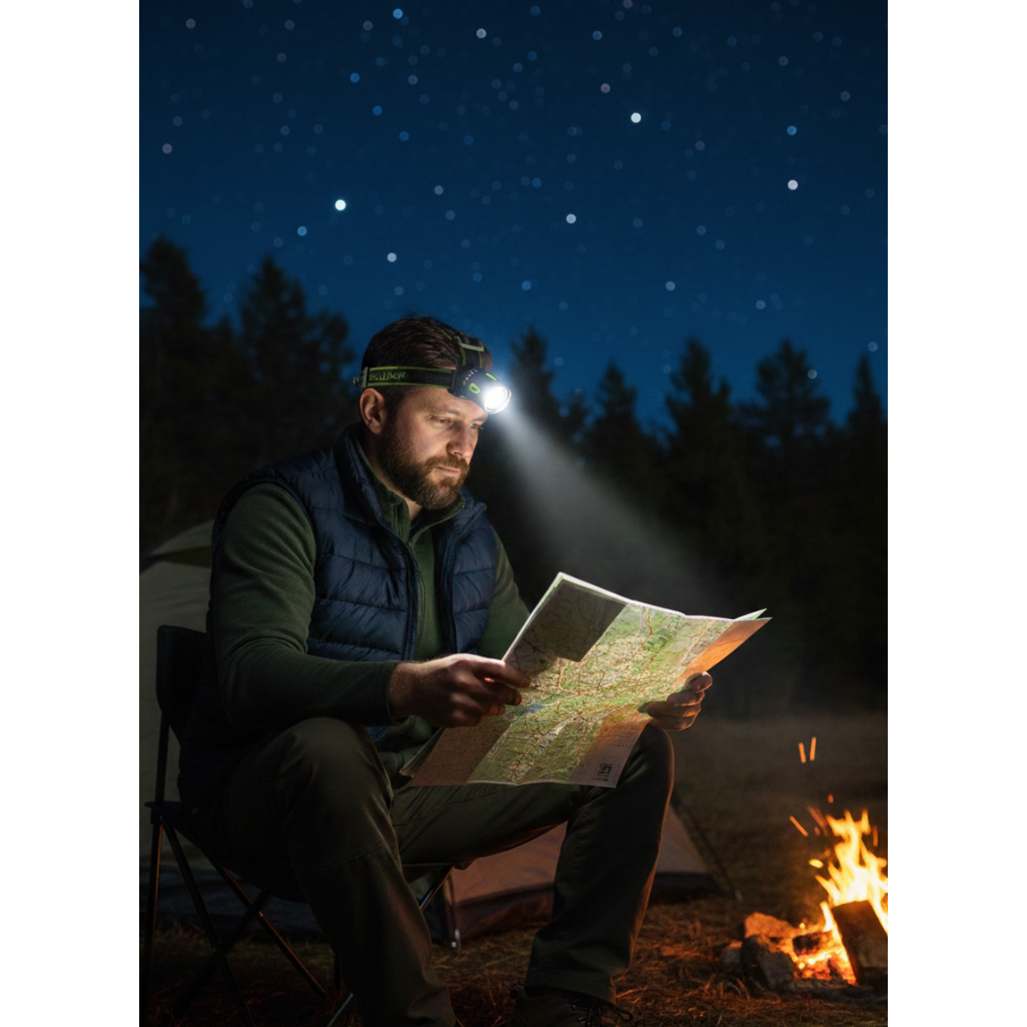 LINTERNA FRONTAL COBA ALTA POTENCIA CAMPING  1