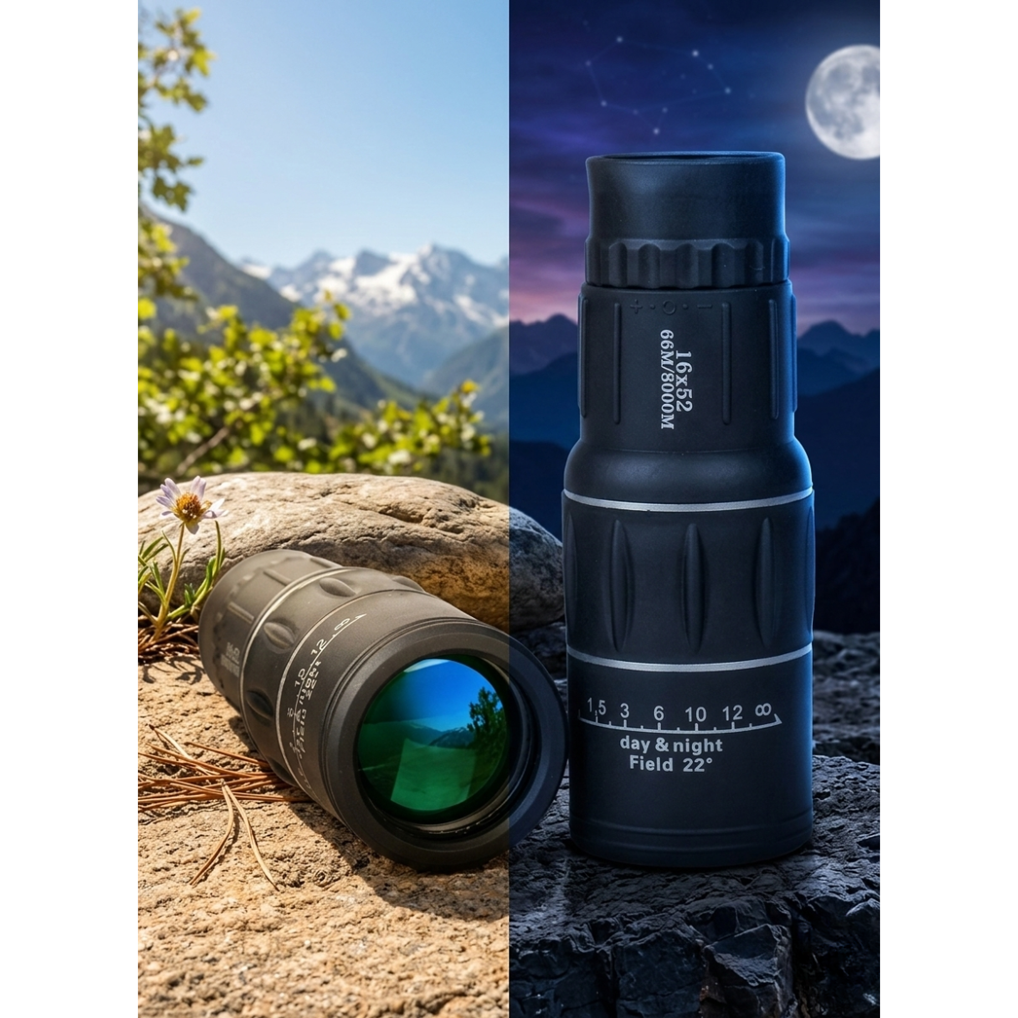 Monocular Waterproof Comet 16x52 | Alcance 8000m | Lente de Alta Definición 1