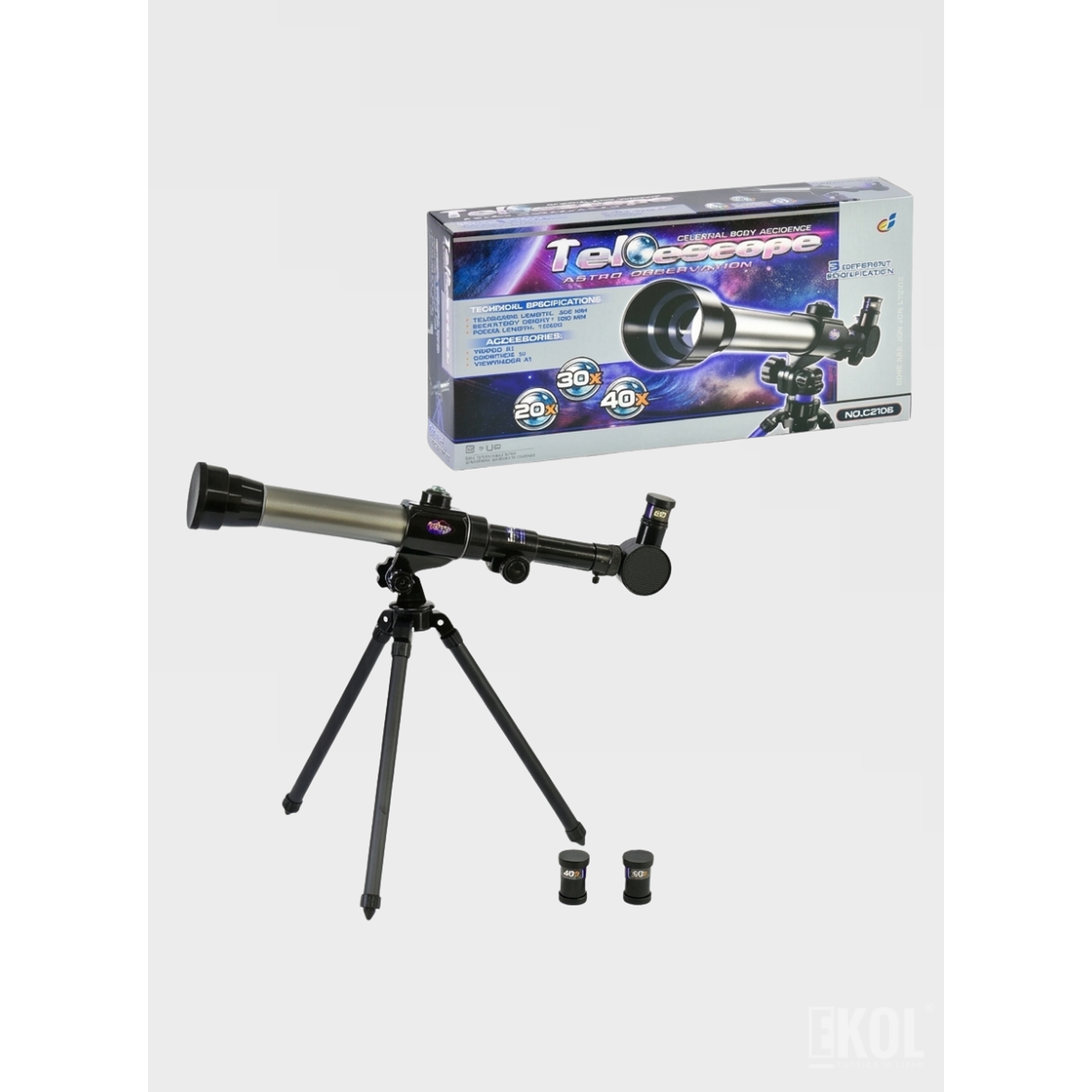 Telescopio Monocular Híbrido Astronómico y Terrestre + Trípode | Aumentos 20x 30x 40x 4