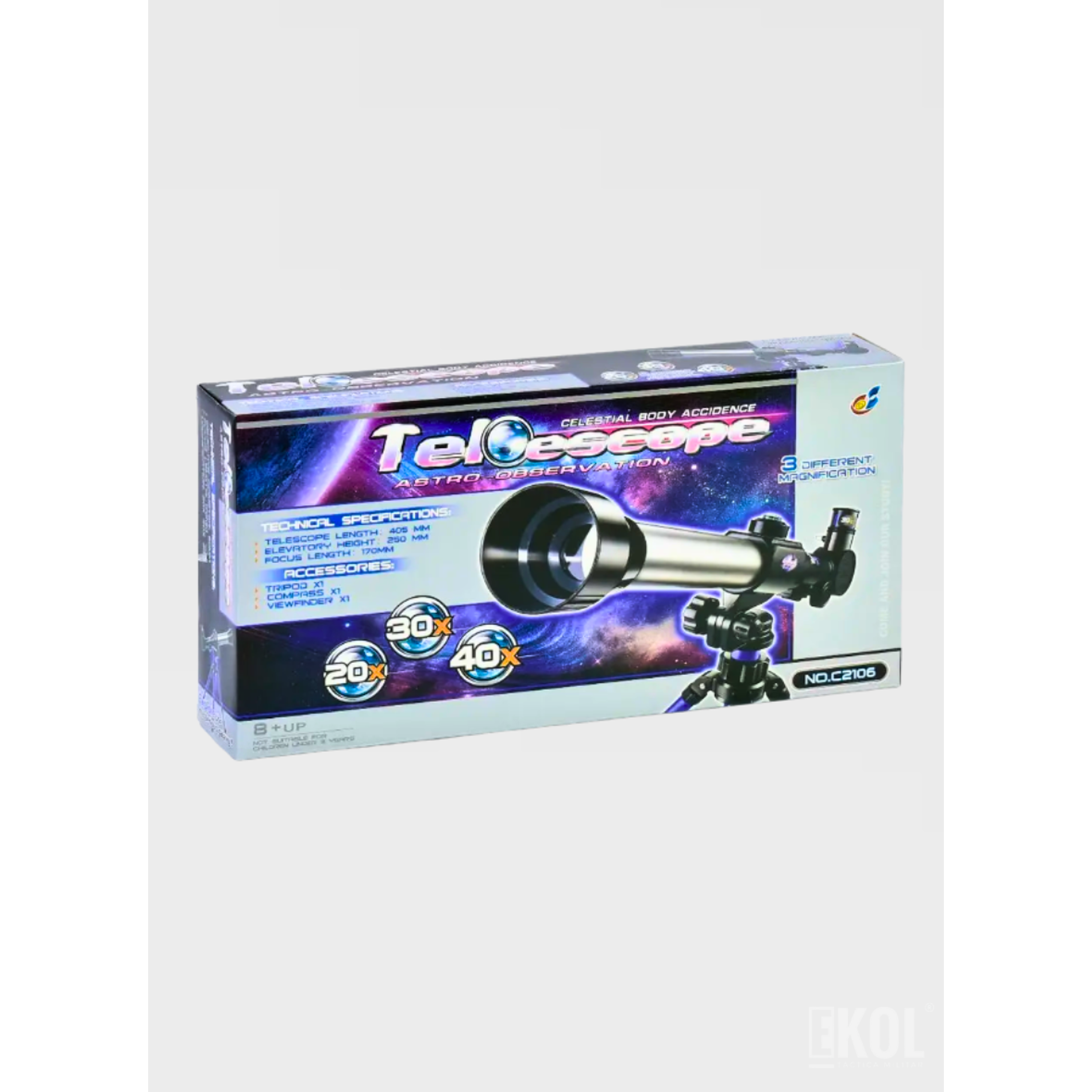 Telescopio Monocular Híbrido Astronómico y Terrestre + Trípode | Aumentos 20x 30x 40x 5