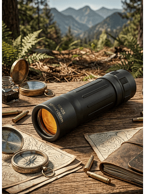 Prismático Monocular Comet 10x25 Alcance Largo - Ideal Camping