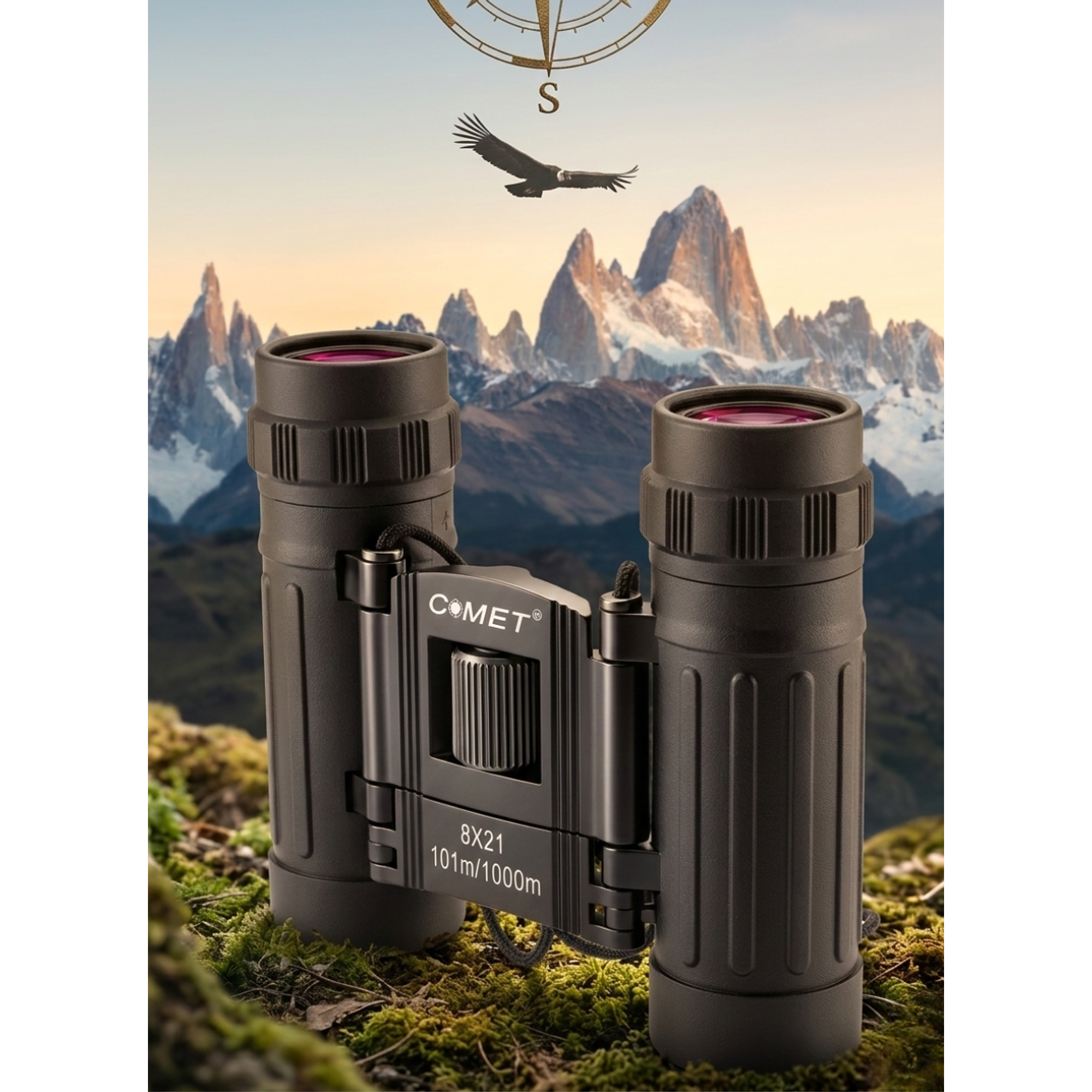 Binoculares Comet 8x21 Mini - Potentes para Senderismo y Viajes 1