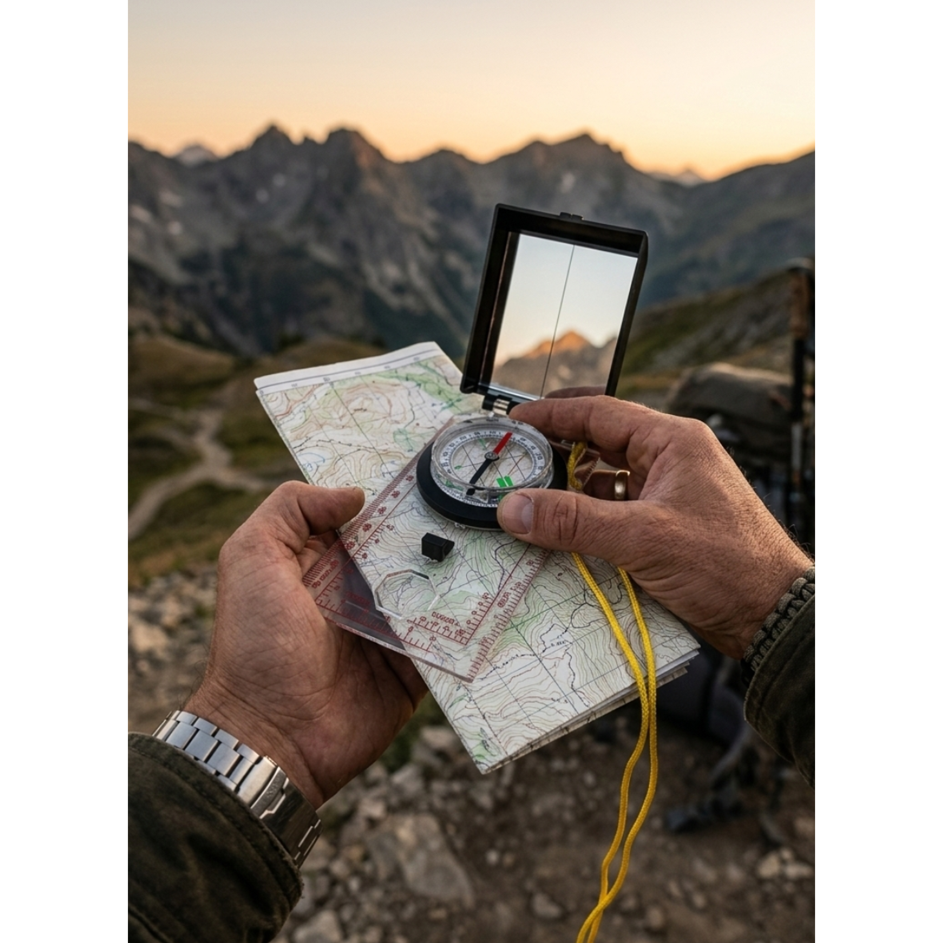 BRÚJULA OUTDOOR DE PRECISIÓN CON ESPEJO 1