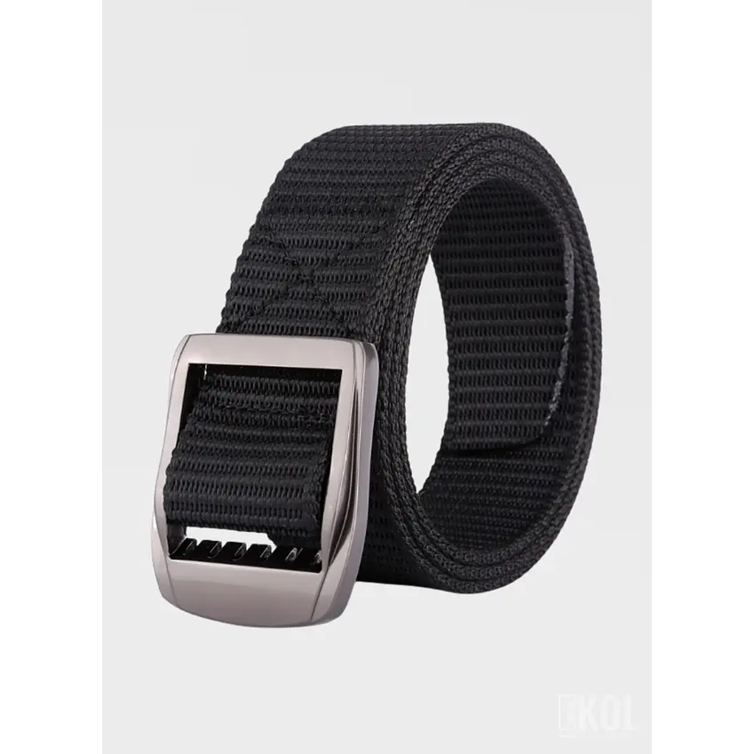 Cinturón de Lona Ajustable para Hombre - Estilo Casual y Militar 4
