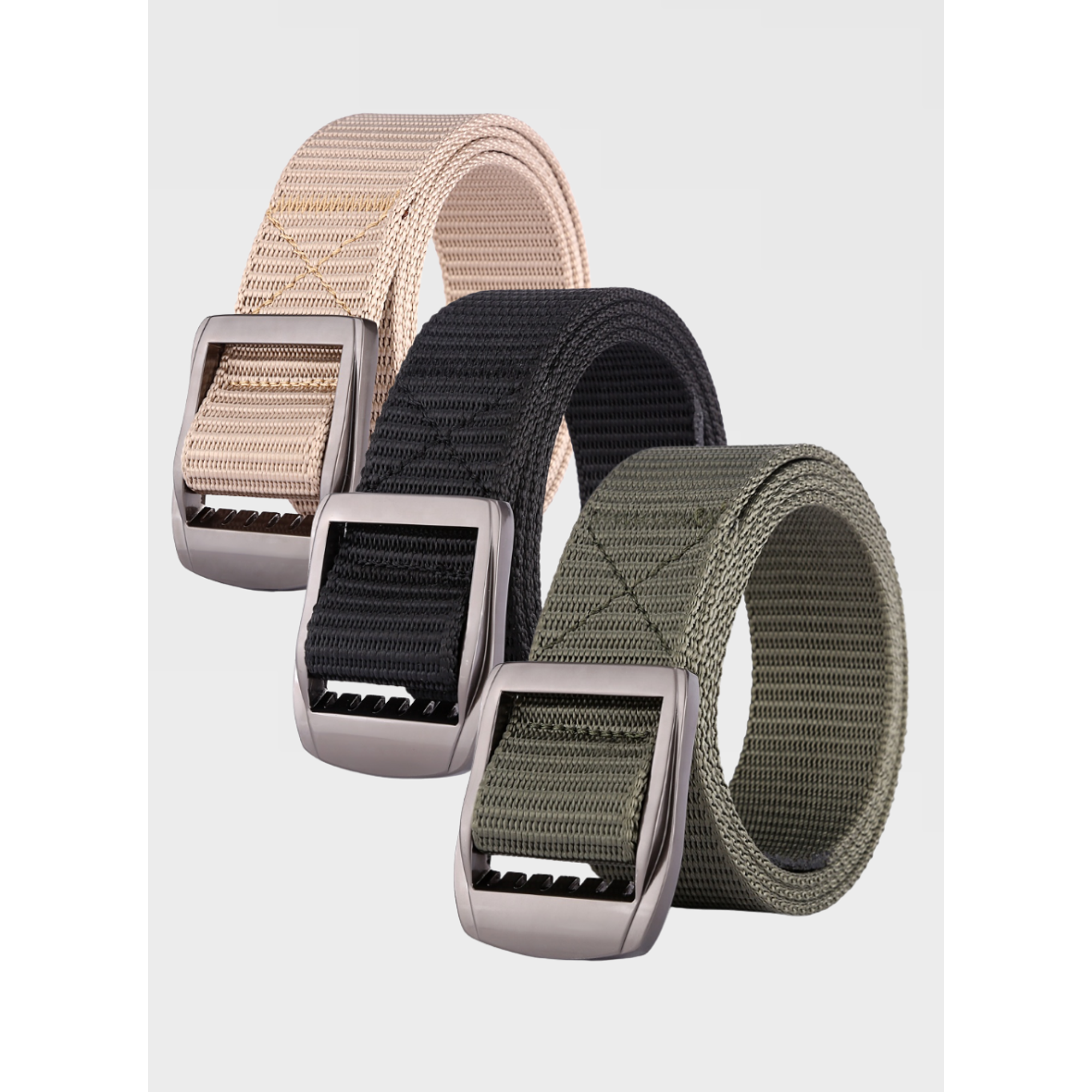 Cinturón de Lona Ajustable para Hombre - Estilo Casual y Militar 2